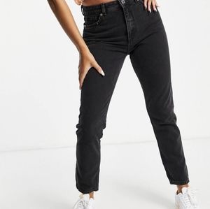 Monki High Waist Black Jeans